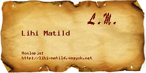 Lihi Matild névjegykártya